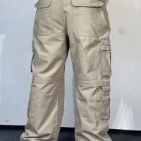 Baggy Fit 8 Pocket Cargo – Khaki Beige