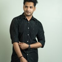 Tommy Black and Silver Metallic Pin Stripe Shirt