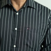 Tommy Black and White Classic Pin Stripe Shirt